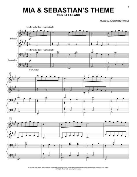 la la land piano mia and sebastian's theme|Mia And Sebastian's Theme (from La La Land) sheet music for .